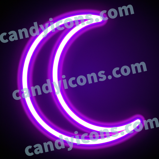 A stylized crescent moon  app icon - ai app icon generator - phone app icon - app icon aesthetic