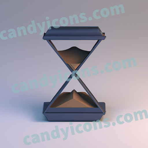 A stylized hourglass  app icon - ai app icon generator - phone app icon - app icon aesthetic
