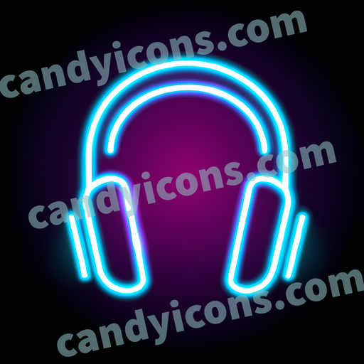 A stylized headphones  app icon - ai app icon generator - phone app icon - app icon aesthetic