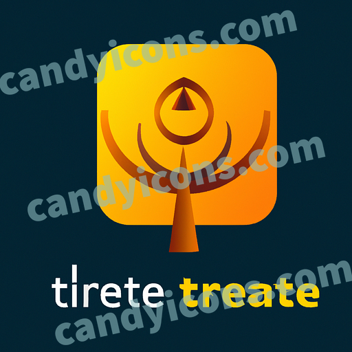 A stylized tree with leaves  app icon - ai app icon generator - phone app icon - app icon aesthetic