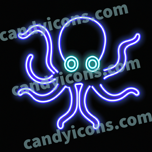 A curious and intelligent octopus with tentacles  app icon - ai app icon generator - phone app icon - app icon aesthetic