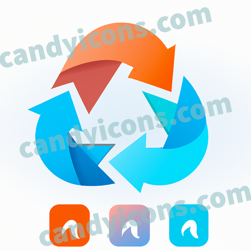 A minimalist refresh icon with arrow  app icon - ai app icon generator - phone app icon - app icon aesthetic