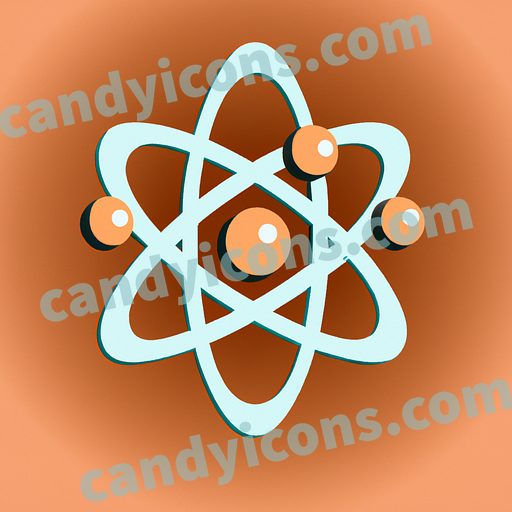 A stylized atom symbol with orbiting electrons  app icon - ai app icon generator - phone app icon - app icon aesthetic