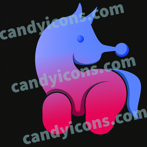 A cute, cartoon-style unicorn app icon - ai app icon generator - phone app icon - app icon aesthetic