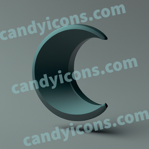 A stylized crescent moon  app icon - ai app icon generator - phone app icon - app icon aesthetic