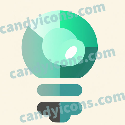 A stylized lightbulb  app icon - ai app icon generator - phone app icon - app icon aesthetic