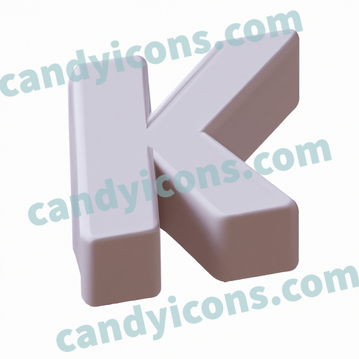 An industrial, blocky letter K  app icon - ai app icon generator - phone app icon - app icon aesthetic