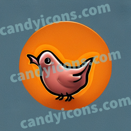 An app icon of A dove in tomato , amber color scheme