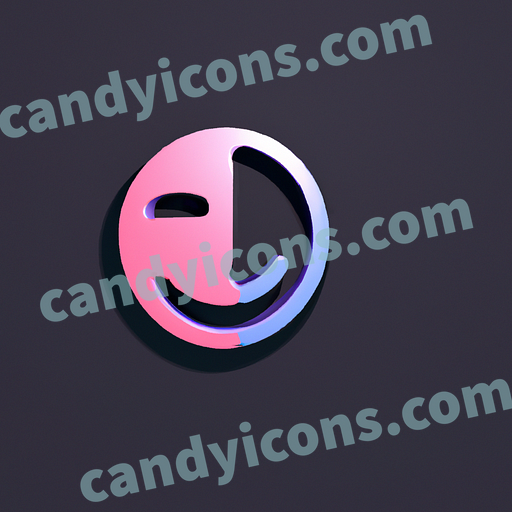 A sly, winking smiley face  app icon - ai app icon generator - phone app icon - app icon aesthetic