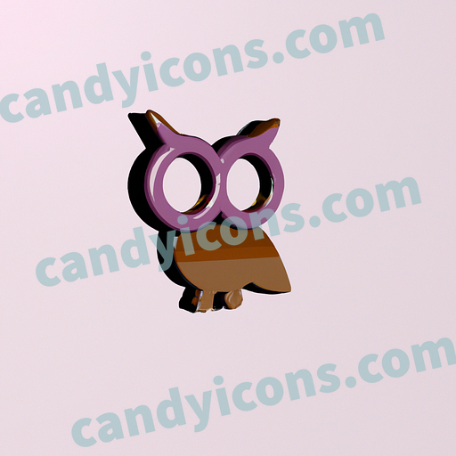 A curious, wide-eyed owl in profile  app icon - ai app icon generator - phone app icon - app icon aesthetic