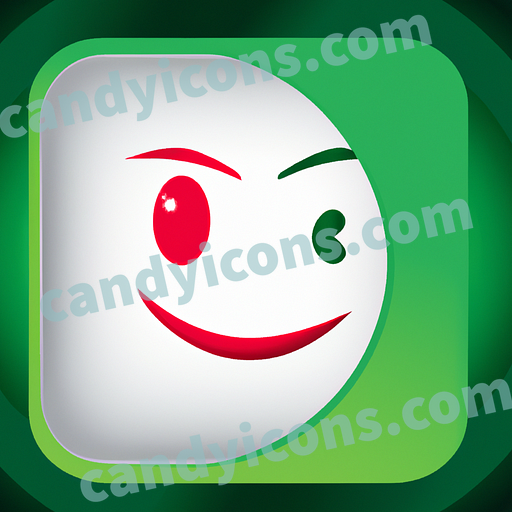 A winking, flirtatious smiley face  app icon - ai app icon generator - phone app icon - app icon aesthetic