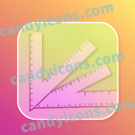 a ruler app icon - ai app icon generator - phone app icon - app icon aesthetic
