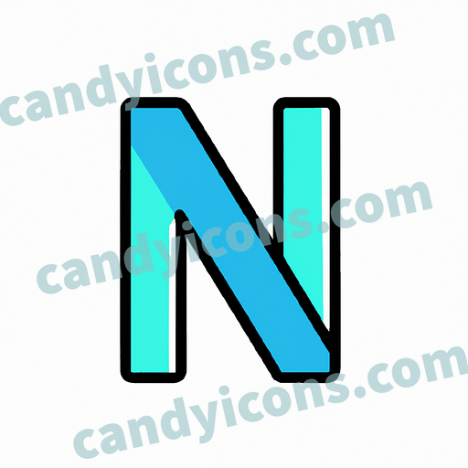 A clean and classic letter N  app icon - ai app icon generator - phone app icon - app icon aesthetic