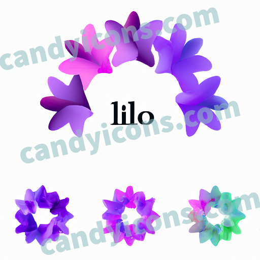 A fragrant and colorful set of lilacs  app icon - ai app icon generator - phone app icon - app icon aesthetic