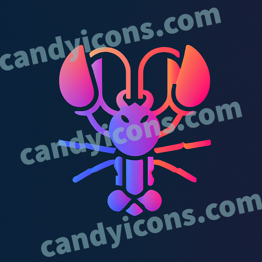 a lobster app icon - ai app icon generator - phone app icon - app icon aesthetic