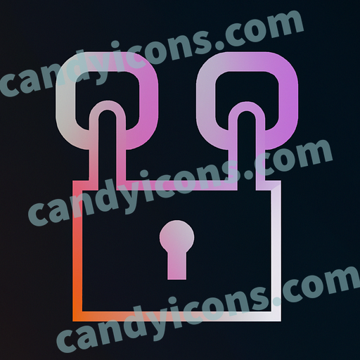 A stylized lock and chain  app icon - ai app icon generator - phone app icon - app icon aesthetic
