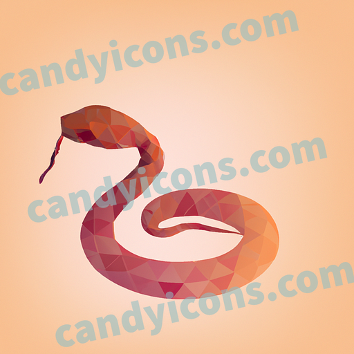 A detailed snake  app icon - ai app icon generator - phone app icon - app icon aesthetic