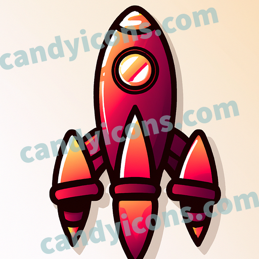 A cartoon-style rocket ship app icon - ai app icon generator - phone app icon - app icon aesthetic