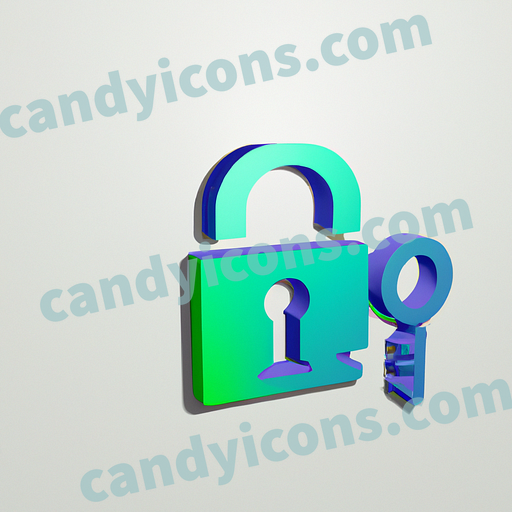 A stylized lock and key  app icon - ai app icon generator - phone app icon - app icon aesthetic