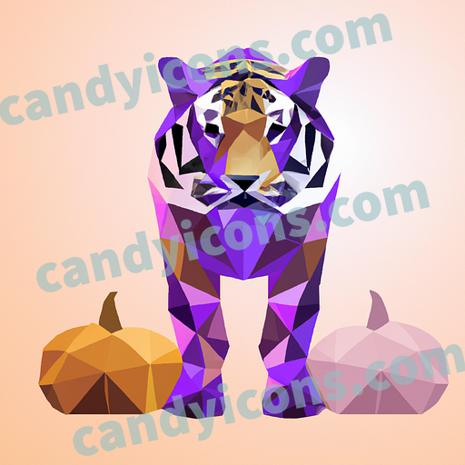 A majestic tiger with impressive stripes  app icon - ai app icon generator - phone app icon - app icon aesthetic