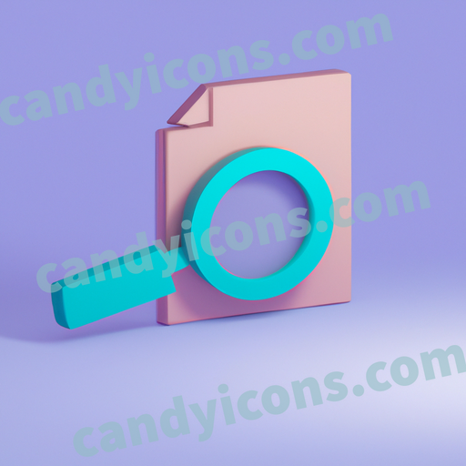 a document magnifying glass  app icon - ai app icon generator - phone app icon - app icon aesthetic