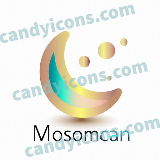 A stylized crescent moon with stars  app icon - ai app icon generator - phone app icon - app icon aesthetic