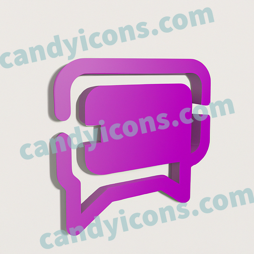 A stylized speech bubble  app icon - ai app icon generator - phone app icon - app icon aesthetic