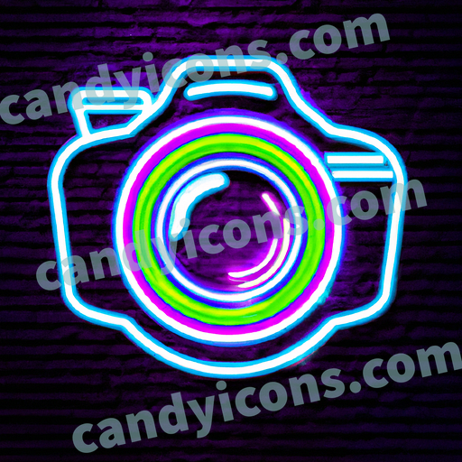 A detailed camera lens  app icon - ai app icon generator - phone app icon - app icon aesthetic