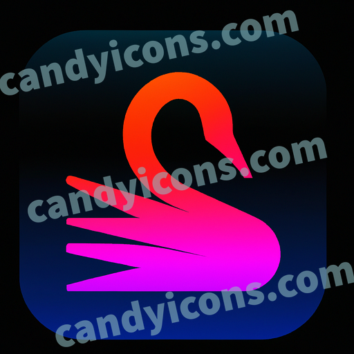 A majestic, graceful swan  app icon - ai app icon generator - phone app icon - app icon aesthetic