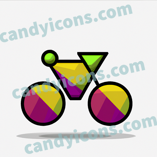 A fun, cartoon-style bicycle  app icon - ai app icon generator - phone app icon - app icon aesthetic