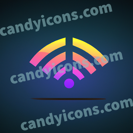 A stylized wifi signal with bars  app icon - ai app icon generator - phone app icon - app icon aesthetic
