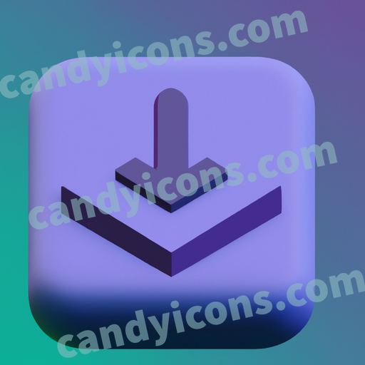 arrow down on square stack icon app icon - ai app icon generator - phone app icon - app icon aesthetic