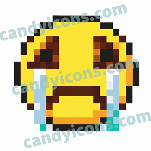 A crying, sad smiley face  app icon - ai app icon generator - phone app icon - app icon aesthetic