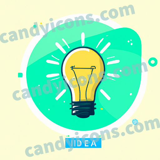 A light bulb icon for a new idea generator app icon - ai app icon generator - phone app icon - app icon aesthetic