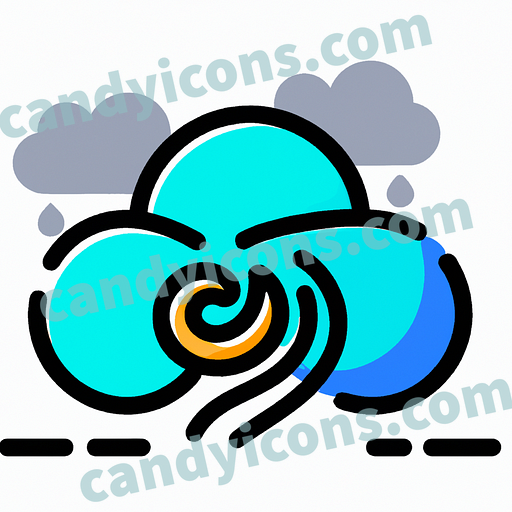a windy cloud app icon - ai app icon generator - phone app icon - app icon aesthetic