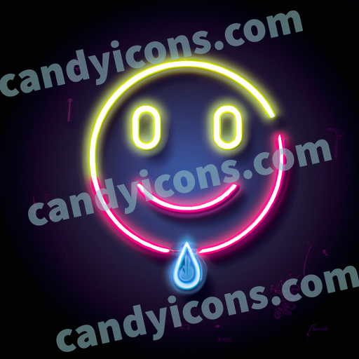A drooling smiley face  app icon - ai app icon generator - phone app icon - app icon aesthetic