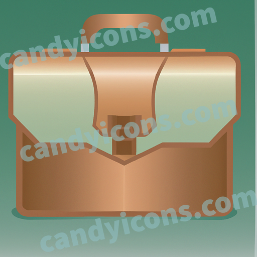 A detailed briefcase  app icon - ai app icon generator - phone app icon - app icon aesthetic