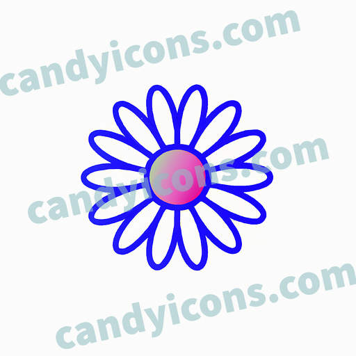 A chic and simple white daisy  app icon - ai app icon generator - phone app icon - app icon aesthetic