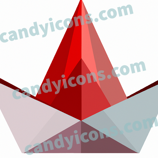 A majestic sailing ship with red sails  app icon - ai app icon generator - phone app icon - app icon aesthetic