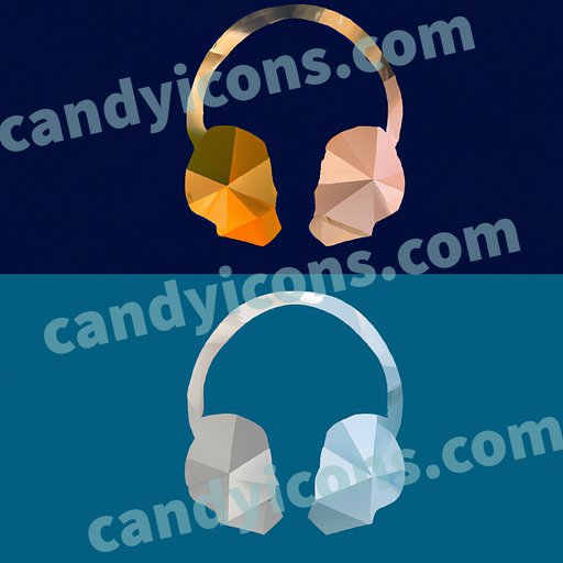 A stylized headphones  app icon - ai app icon generator - phone app icon - app icon aesthetic