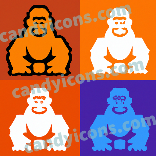 A proud, confident gorilla  app icon - ai app icon generator - phone app icon - app icon aesthetic