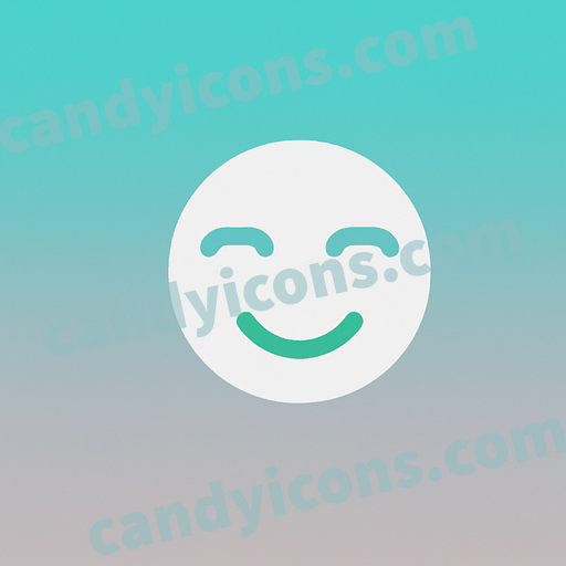 A contented, closed-eye smiley face  app icon - ai app icon generator - phone app icon - app icon aesthetic