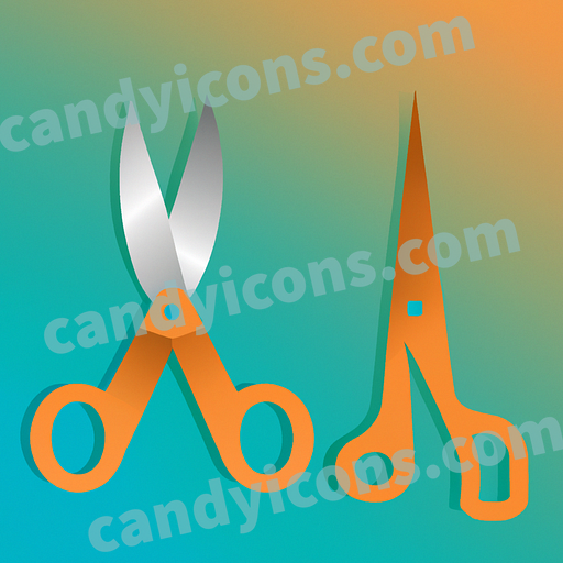A minimalist pair of scissors  app icon - ai app icon generator - phone app icon - app icon aesthetic
