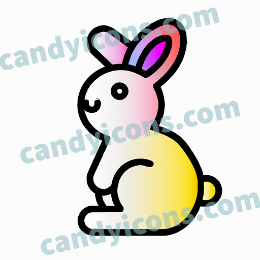 A fluffy, curious bunny  app icon - ai app icon generator - phone app icon - app icon aesthetic