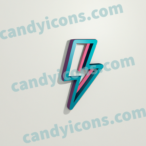 A stylized thunderbolt  app icon - ai app icon generator - phone app icon - app icon aesthetic