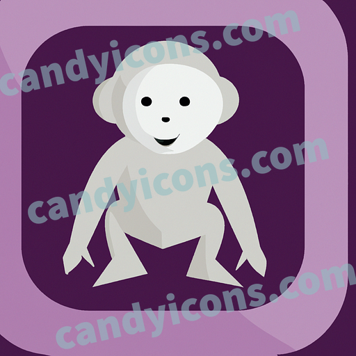 A curious monkey  app icon - ai app icon generator - phone app icon - app icon aesthetic