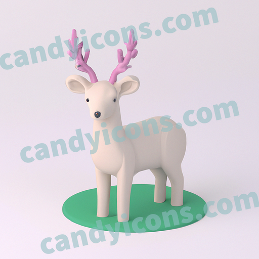 A gentle and peaceful deer in the forest  app icon - ai app icon generator - phone app icon - app icon aesthetic