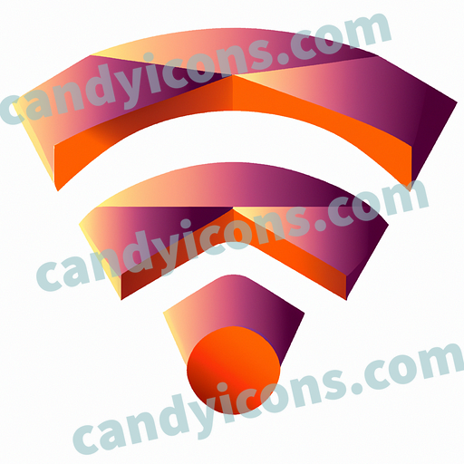 A stylized WiFi symbol with signal bars  app icon - ai app icon generator - phone app icon - app icon aesthetic