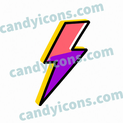 A stylized lightning bolt with jagged edges  app icon - ai app icon generator - phone app icon - app icon aesthetic