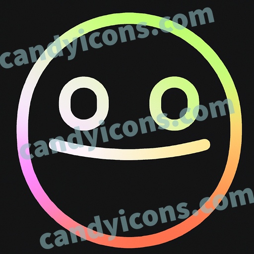 A pensive and thoughtful smiley face  app icon - ai app icon generator - phone app icon - app icon aesthetic